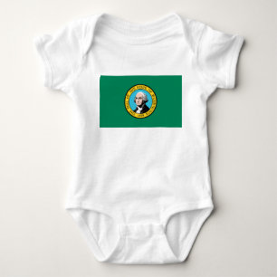 Washington State Flag Baby Bodysuit