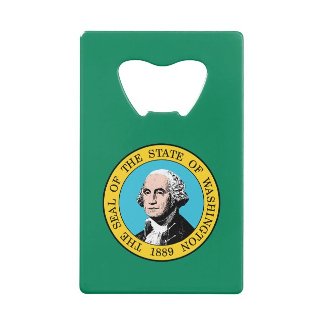 Washington State Flag Credit Card Bottle Opener (Front)