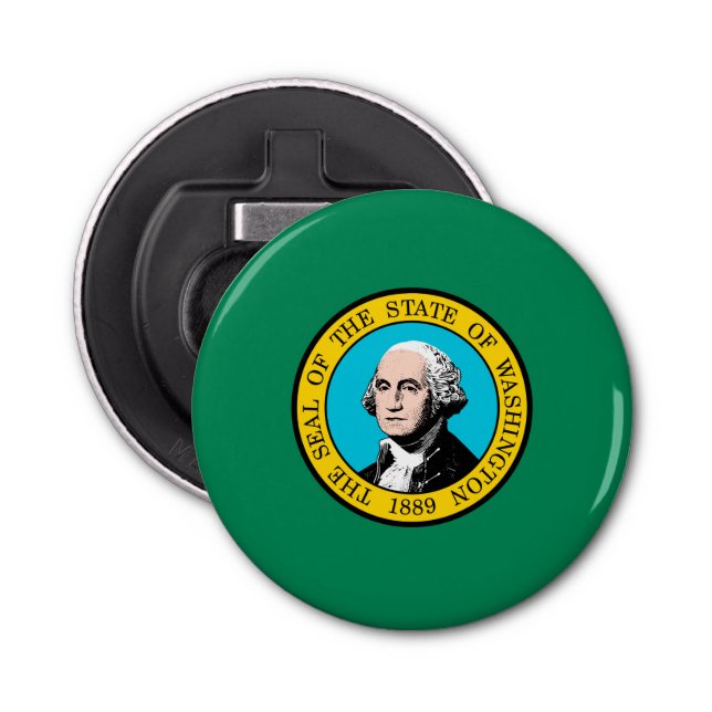 Washington State Flag Design Bottle Opener (Front)