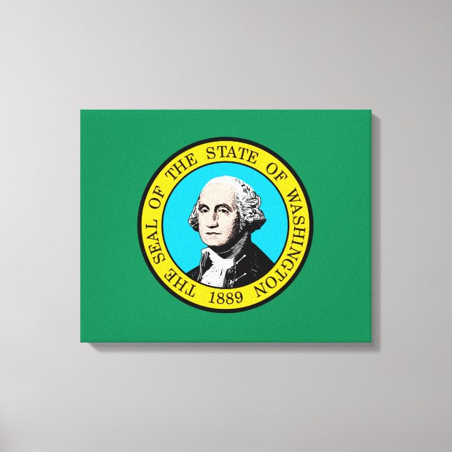 Washington State Flag Design Canvas Print (Front)