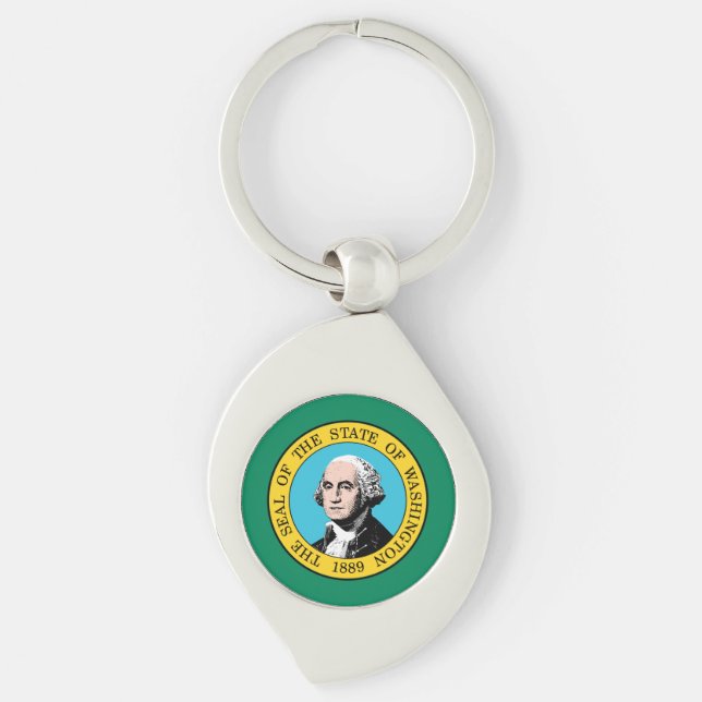 Washington State Flag Keychain (Front)