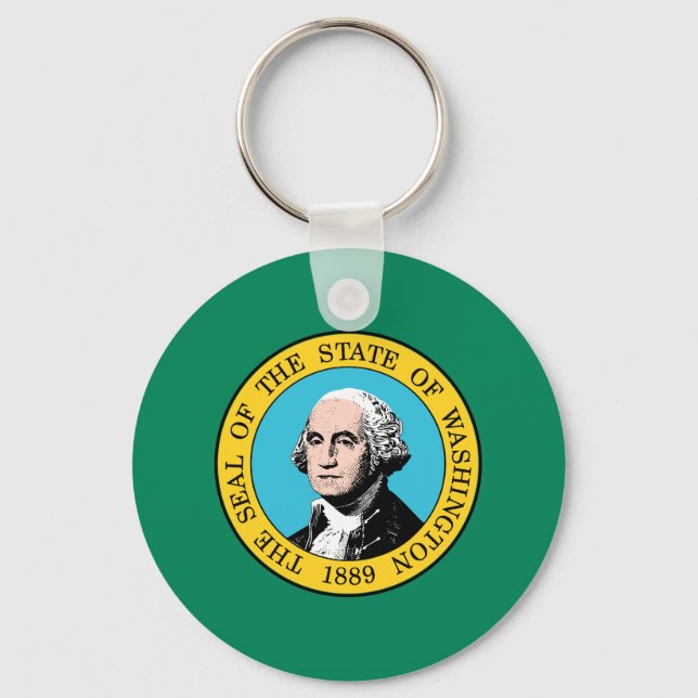 Washington State Flag Keychain (Front)