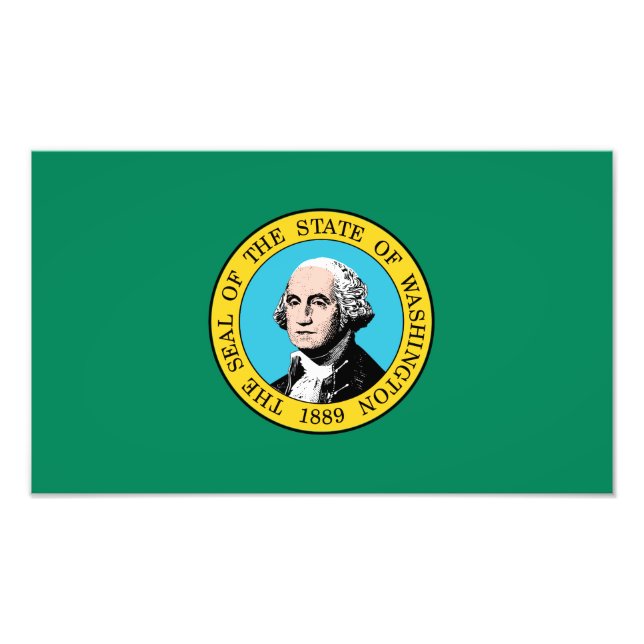 Washington State Flag Photo Print (Front)