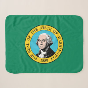 Washington State Flag Sherpa Blanket