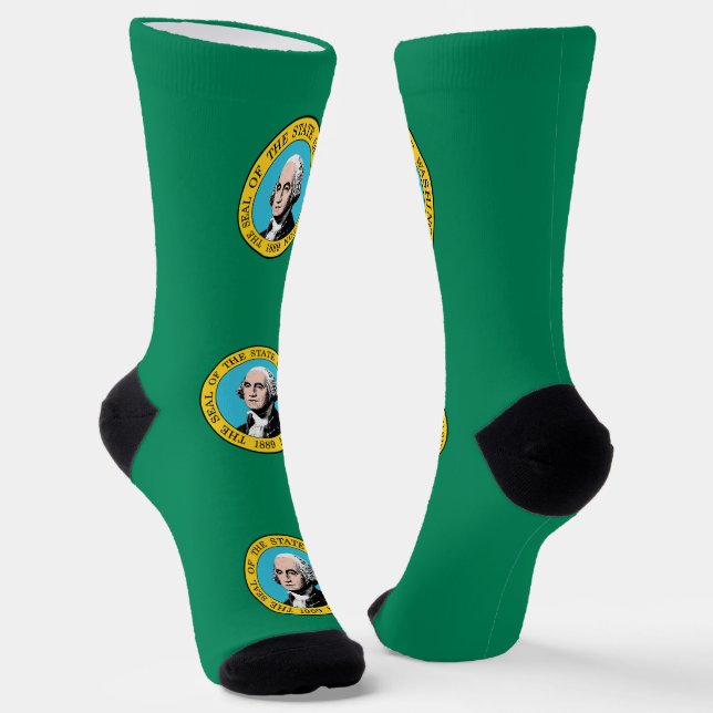Washington State Flag Socks (Angled)