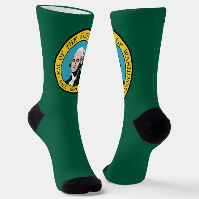 Washington State flag Socks (Angled)