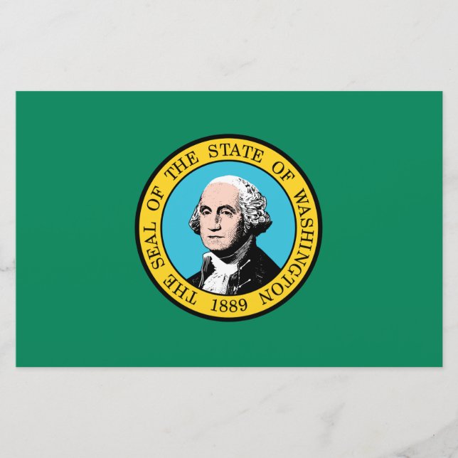 Washington State Flag Stationery (Front)