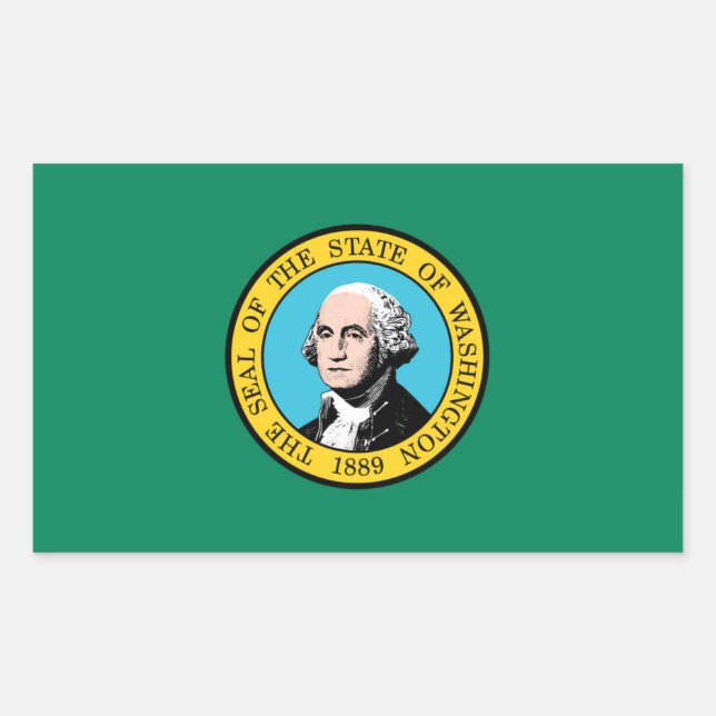 Washington State flag Sticker (Front)