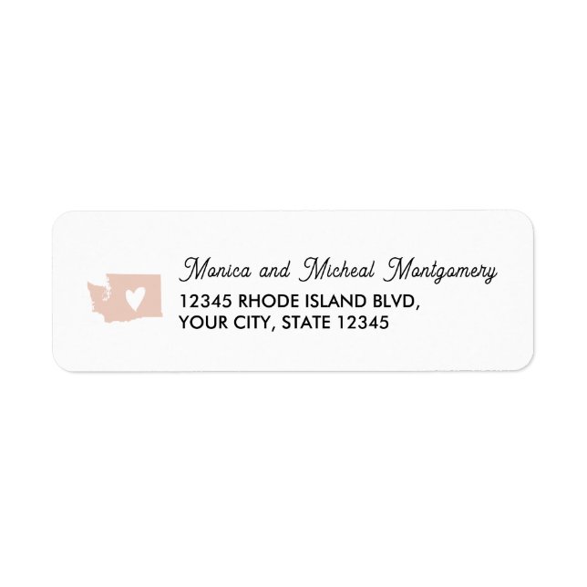 WASHINGTON State Map with Heart - N'IMPORTE QUELLE (Devant)