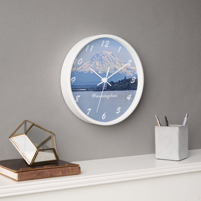 Washington State Mount Rainier and Puget Sound Clock (Office)
