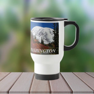 Washington State Mount Rainier Landscape Travel Mug