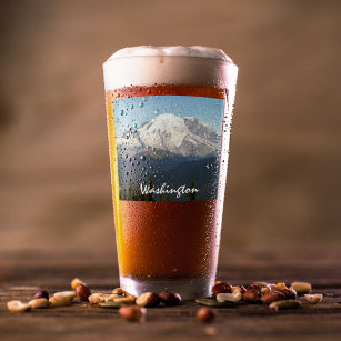 Washington State Mount Rainier Photo Glass