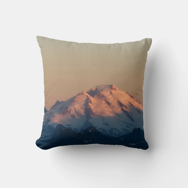 Washington State, North Cascades. Mount Baker Throw Pillow (Front)
