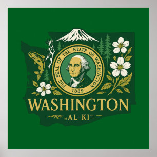 Washington state pride Poster