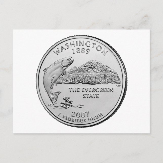 Washington State Quarter Image Postcard (Front)