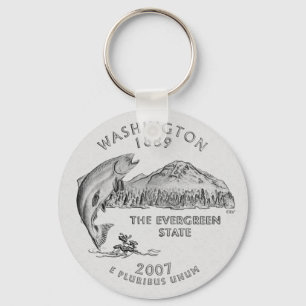 Washington State Quarter Keychain