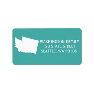 Washington State Return Address Labels - Turquoise