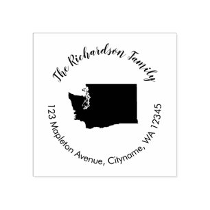 Washington state return address rubber stamp