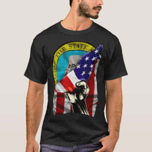 Washington State Seal Distressed US American Patri T-Shirt