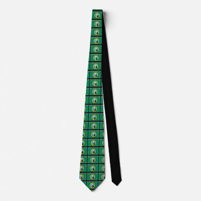 Washington State Text Flag Tie (Front)