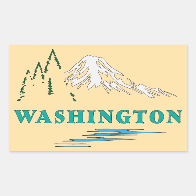 Washington State United States of America Sticker (Front)