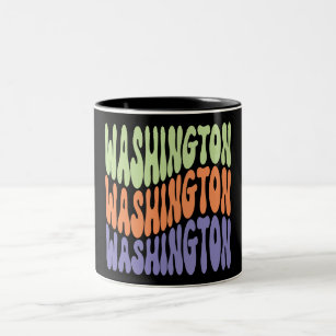 Washington State USA Vintage Coffee Mugs