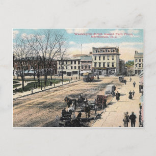 Washington Street, Morristown NJ, Vintage Postcard