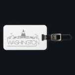 Washington Stylized City Skyline Luggage Tag<br><div class="desc">A unique luggage tag representing the beautiful city of Washington,  DC.  This tag features a stylized illustration of the city's unique skyline with its name underneath.</div>