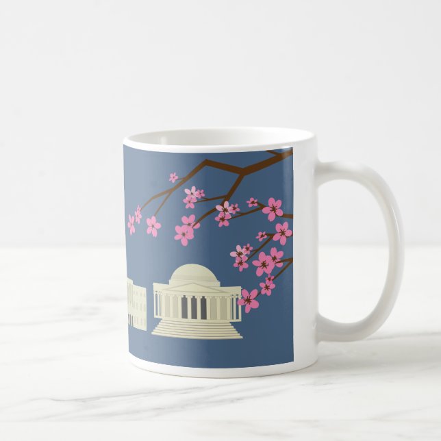 Washington, tasse iconique tirée par la main de (Droite)