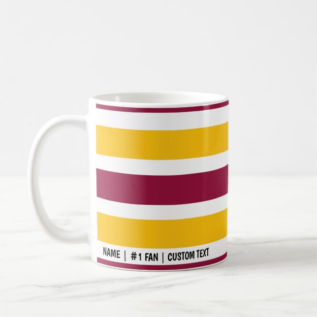 Washington Team Minimalist Color Bars Coffee Mug (Left)