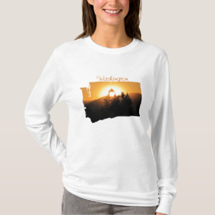 Washington, The Evergreen State Sunset T-Shirt