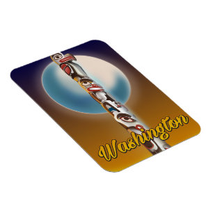 Washington Totem Pole Magnet