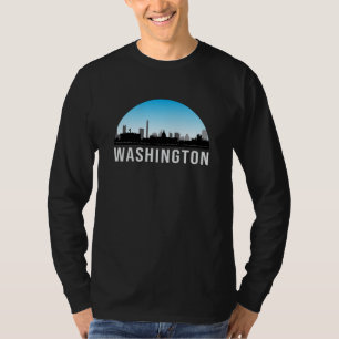 Washington USA City Cityscape Skyline Funny Gift T-Shirt