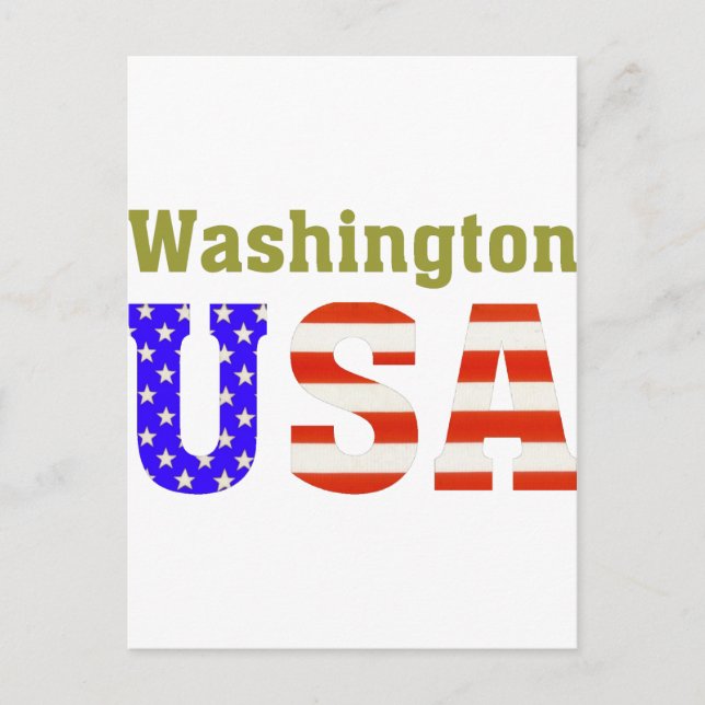 Washington USA! Postcard (Front)