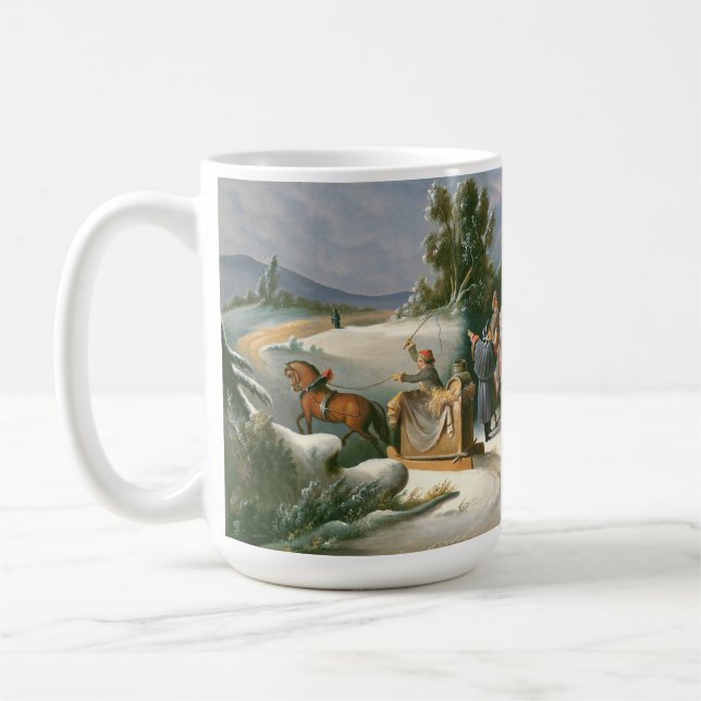 WASHINGTON VALLEY FORGE Vintage Art Christmas Mug (Left)