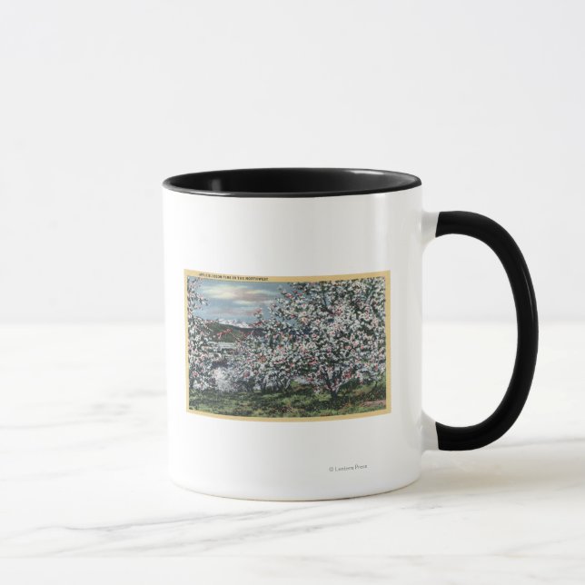 Washington - View of Apple Trees in Blossom Mug (Right)
