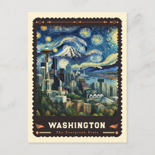 Washington   Vincent Van Gogh Inspired Postcard