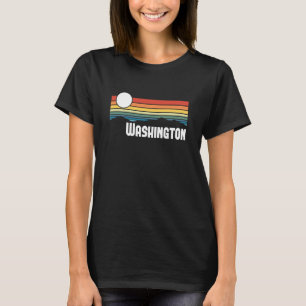 Washington Vintage Sunset 80s Retro Summer State U T-Shirt