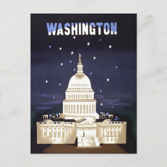 Washington Vintage Travel Postcard (Front)