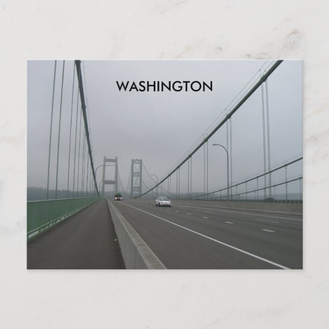 Washington Vintage Travel Tourism Ad Postcard (Front)