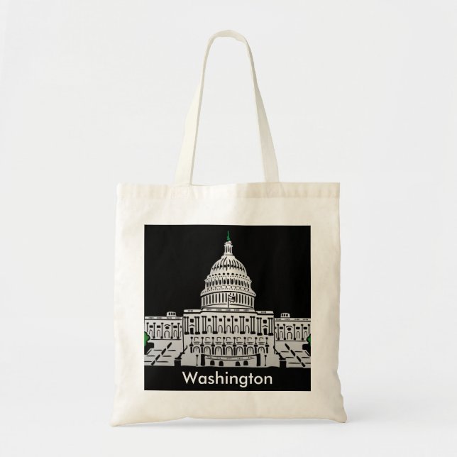 Washington Vintage Travel Tourism Ad Tote Bag (Front)
