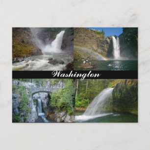 Washington waterfalls postcard
