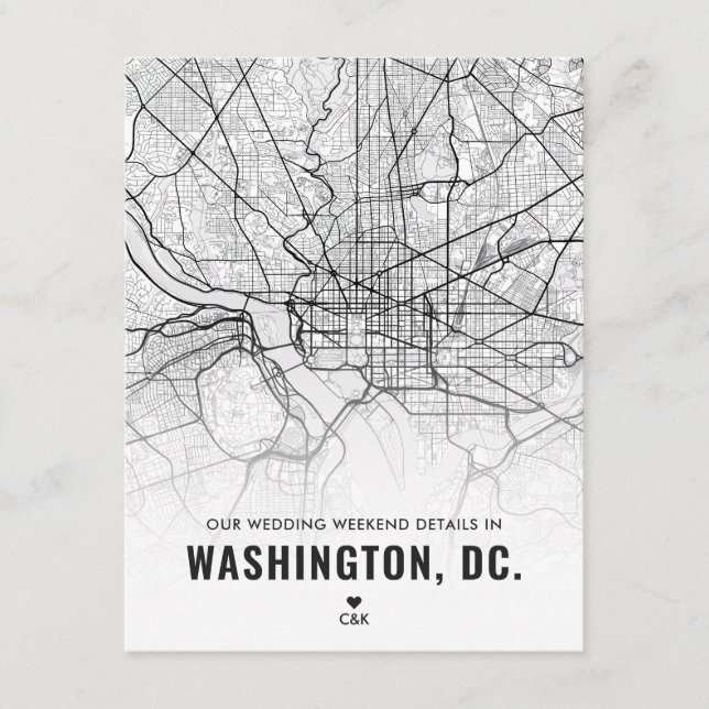 Washington Wedding Weekend Details  Enclosure Card (Front)