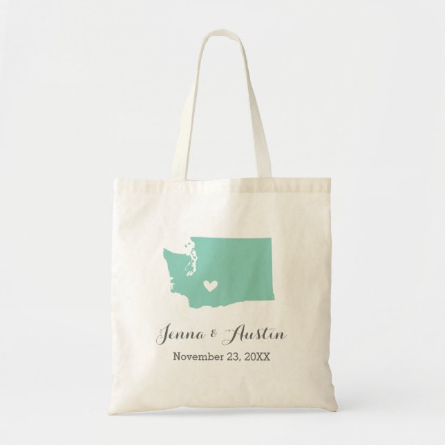 Washington Wedding Welcome Tote Bag (Front)
