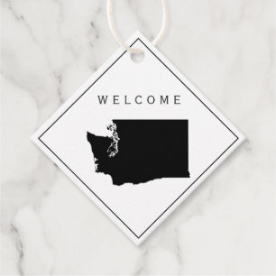 Washington Welcome Bag Gift Tag, Wedding Weekend Favour Tags