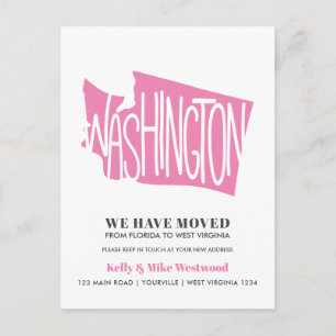WASHINGTON We've moved New address New Home Postcard