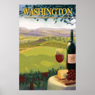 Washington Wine Country - Affiche de voyage