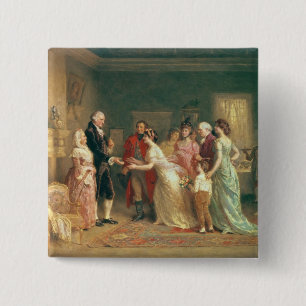 Washington's Birthday, 1798 2 Inch Square Button