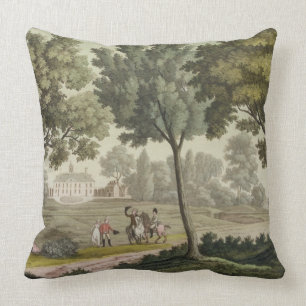 Washington's house at Mount Vernon, from 'Le Costu Throw Pillow