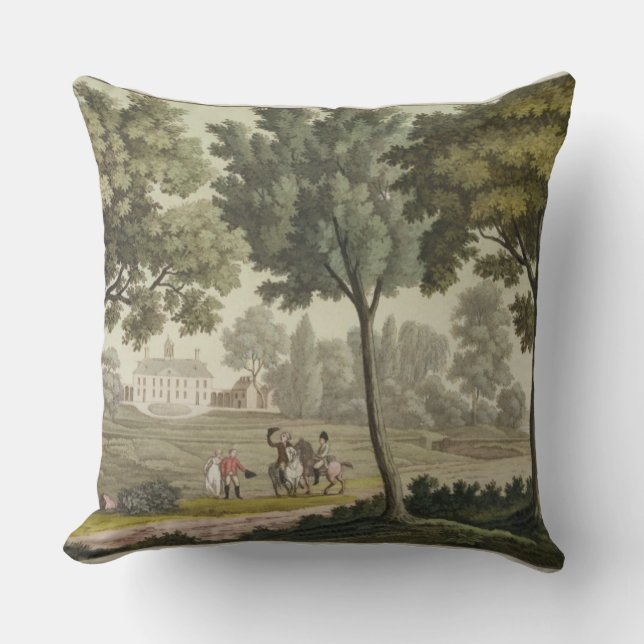 Washington's house at Mount Vernon, from 'Le Costu Throw Pillow (Front)